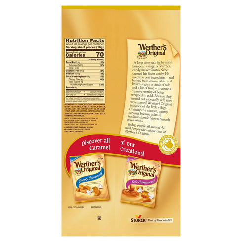 Premium Original Hard Caramel Candy, 2.4oz, pack of 4